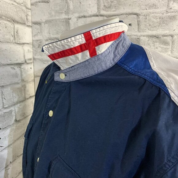 Vintage 90s Y2K Nautica Embroidered Sailing Club Casual Button Down Shirt - Picture 8 of 13